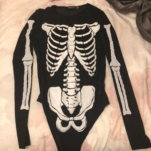 Fleece skeleton bodysuit